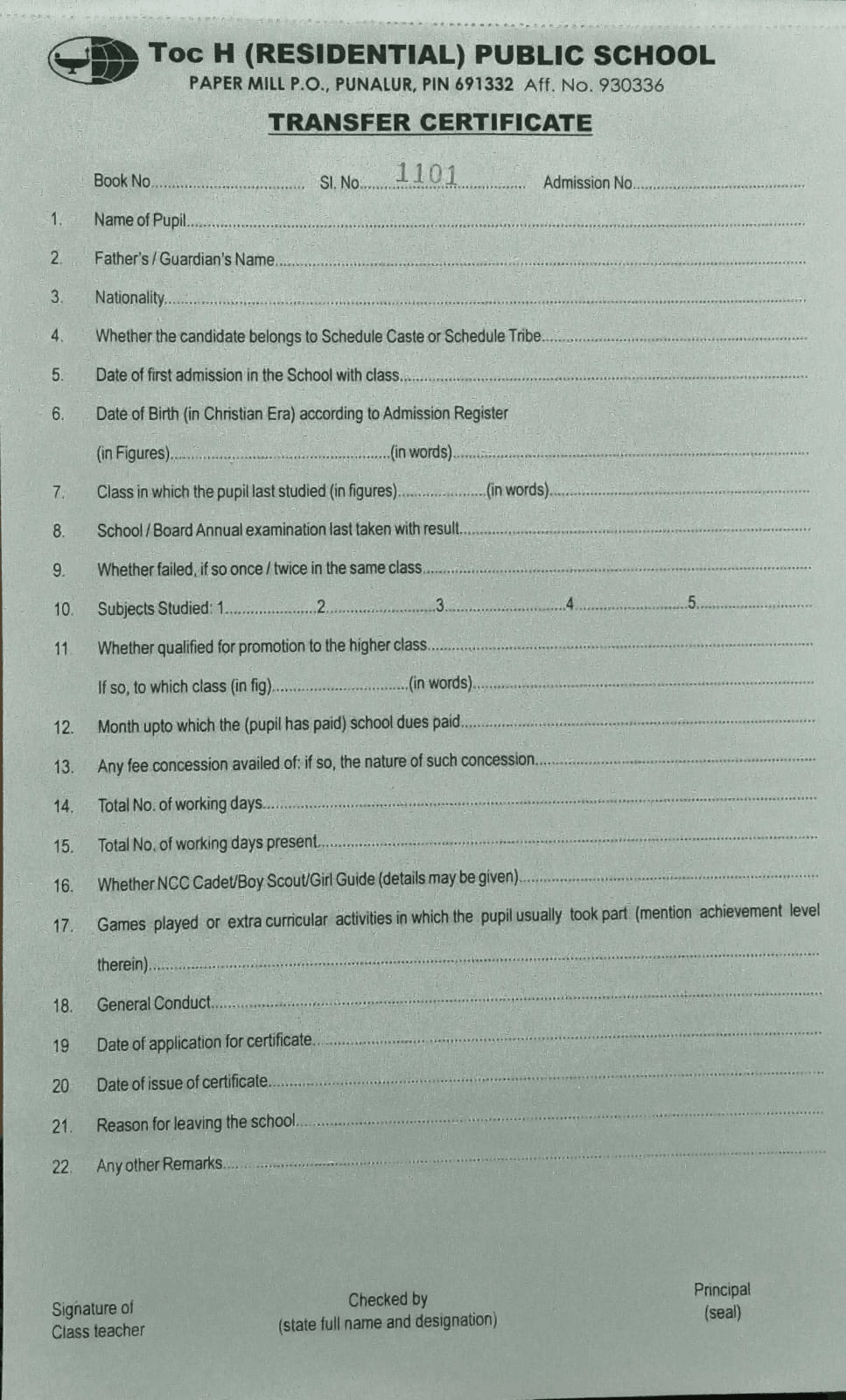 Tc Form